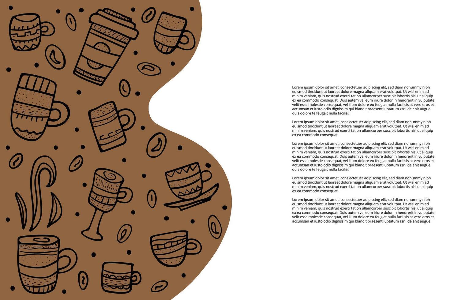 más café Por favor letras. vector ilustración.