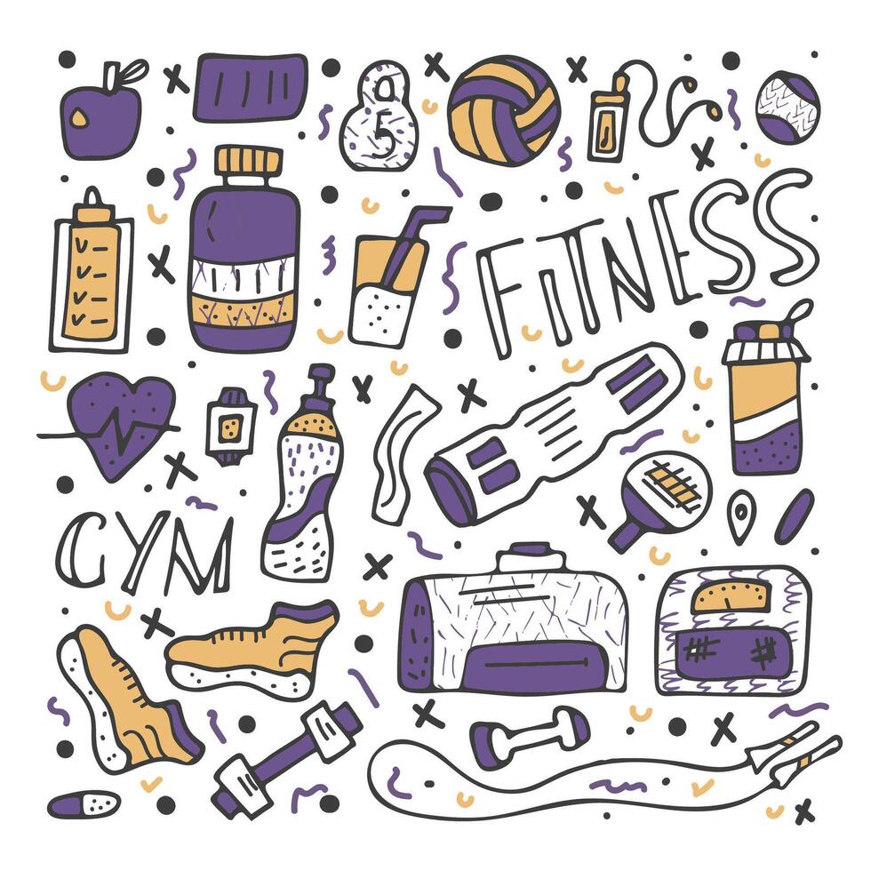 Sport activities symbols. Vector illustration.