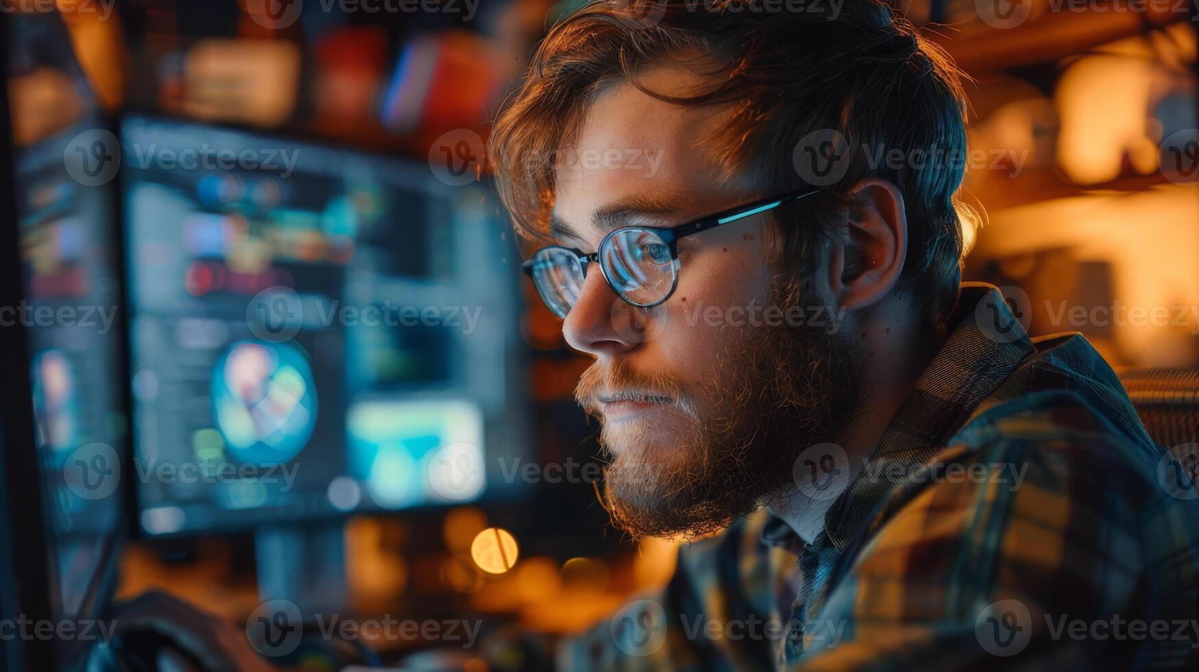 AI generated Technical support engineer solving a complex software issue photo