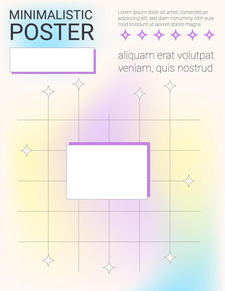 Abstract modern banner template with copy space and gradient elements. Poster minimalistic cover. Vector illustration.