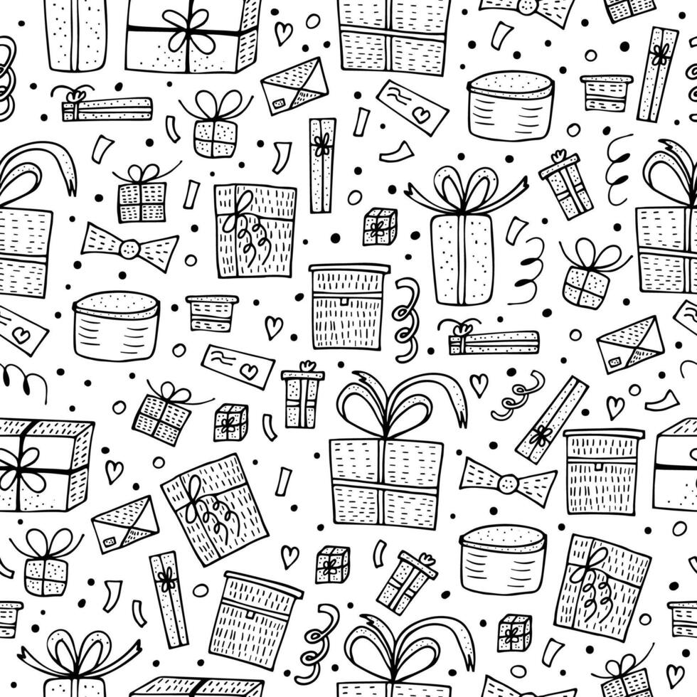 Set of gift boxes. Vector illustration.