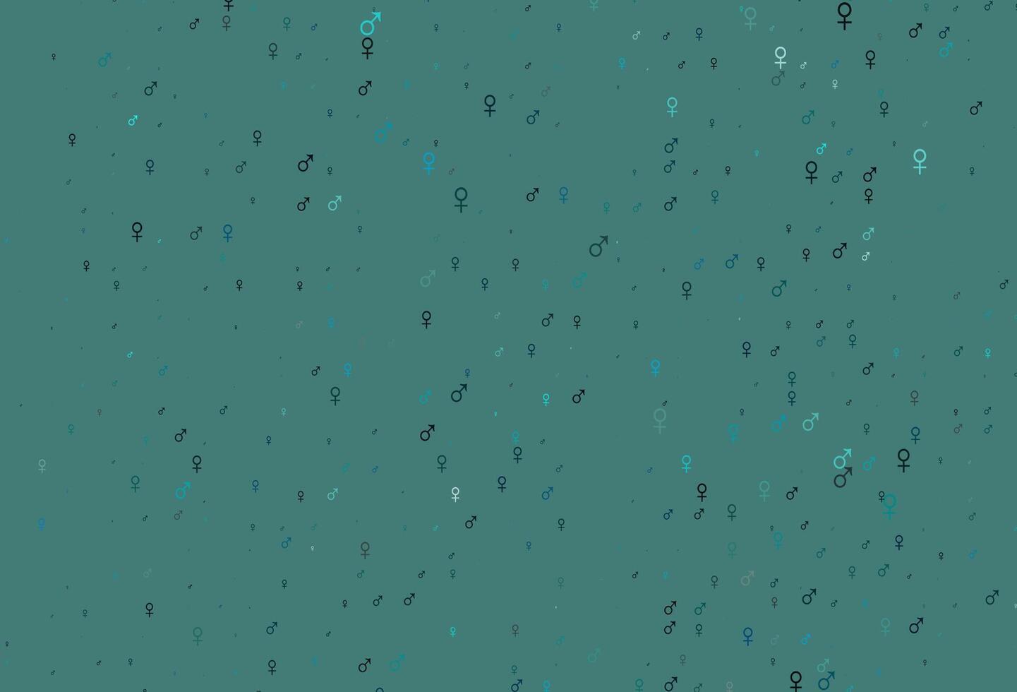 Light blue vector template with man, woman symbols.