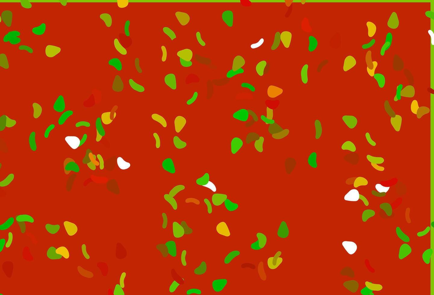 Fondo de vector verde claro, rojo con formas abstractas.