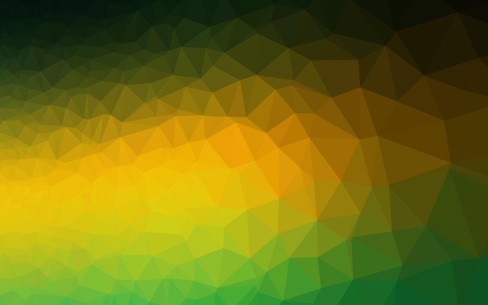 Dark Green, Yellow vector abstract polygonal layout.