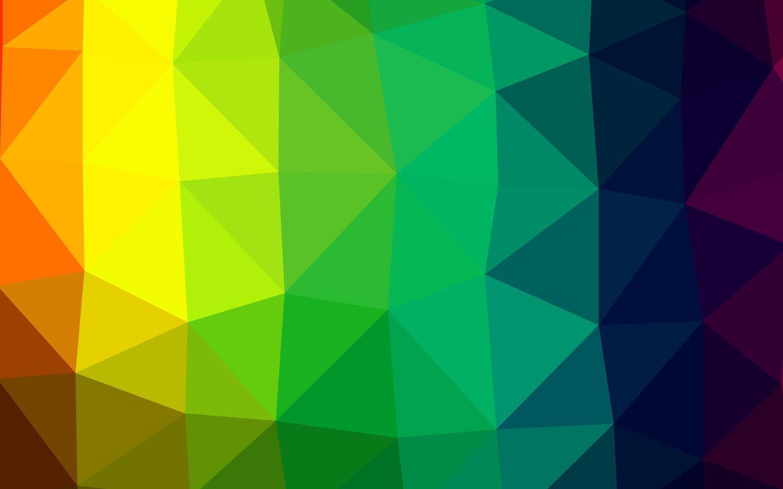 multicolor oscuro, plantilla poligonal de vector de arco iris.