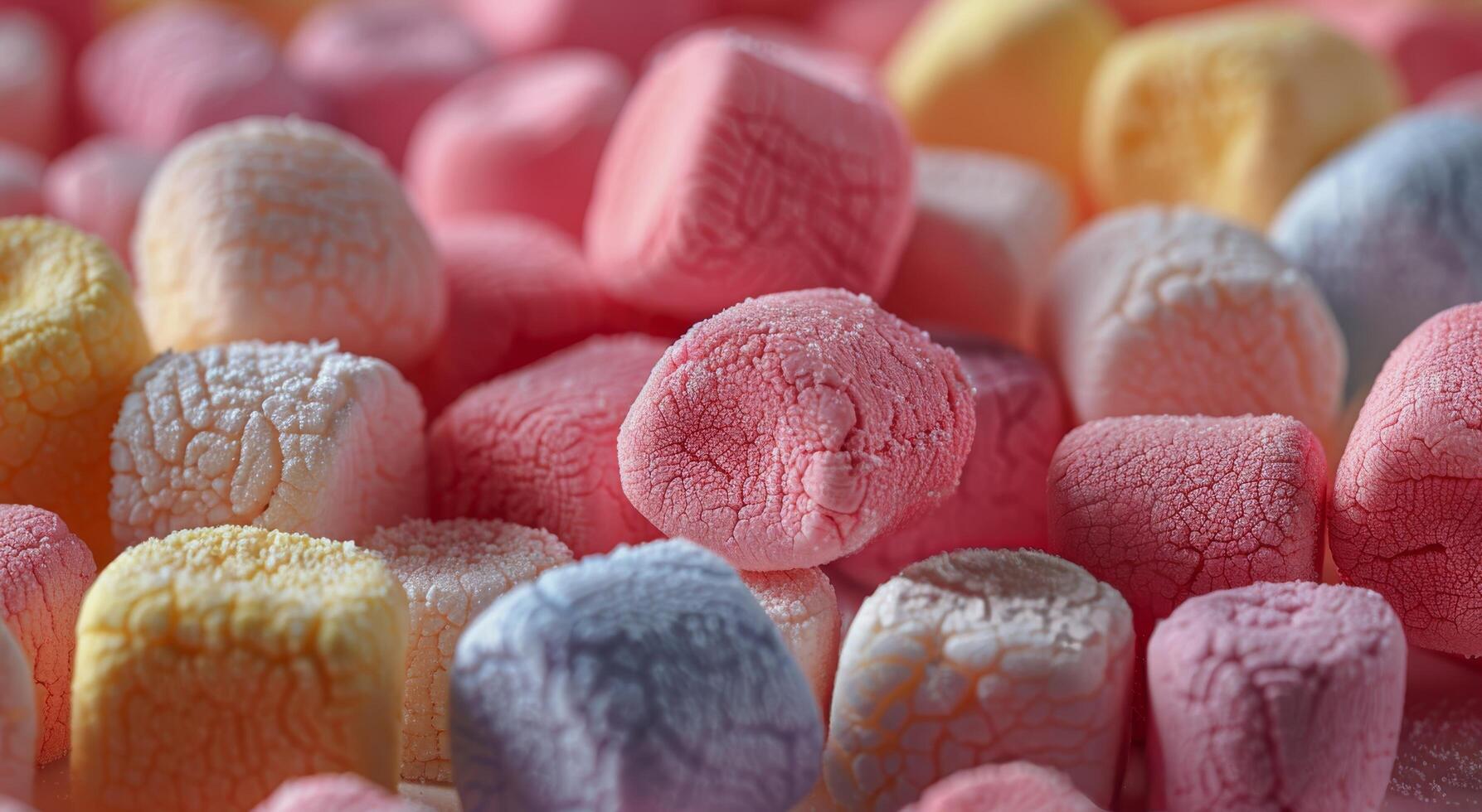 AI generated Pile of Marshmallows on Table photo
