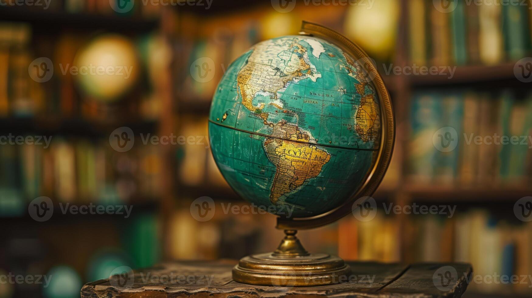 AI generated A globe symbolizing worldliness or travel photo