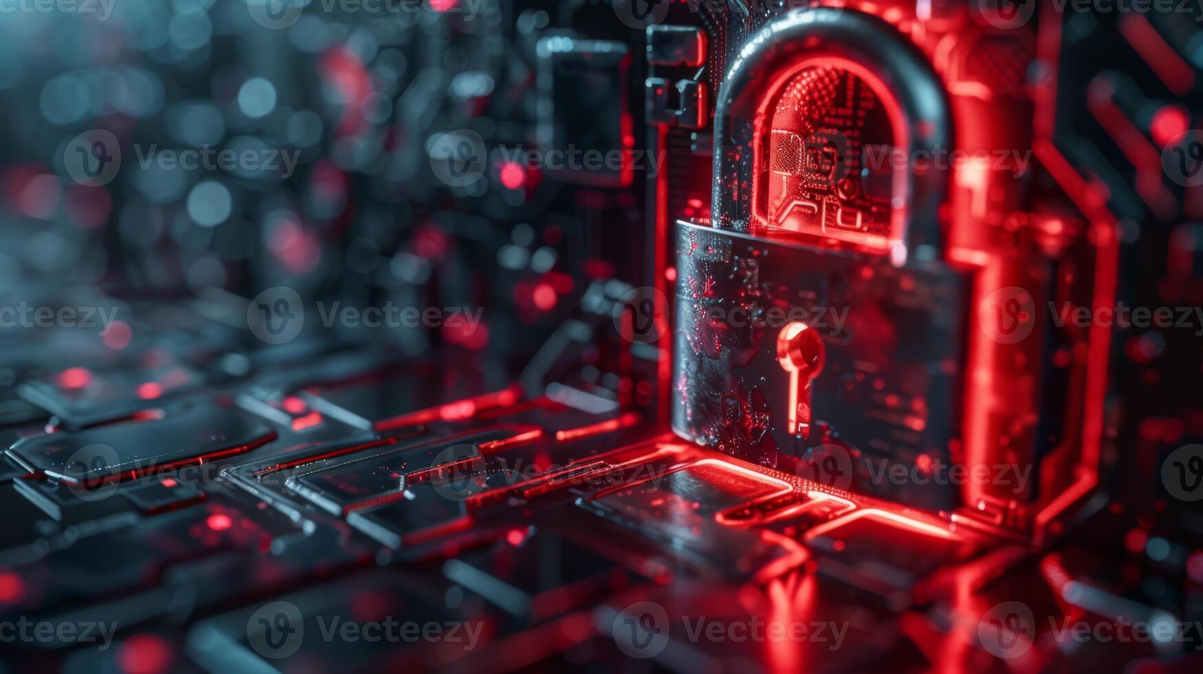 AI generated A lock representing security or a barrier photo