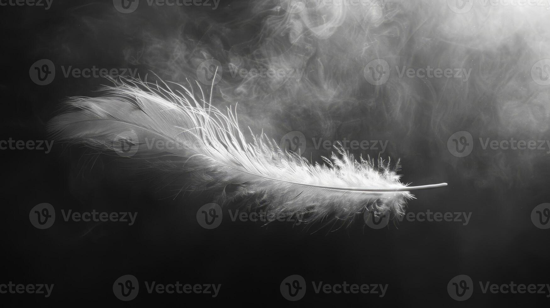 AI generated A feather signifying freedom or lightness photo