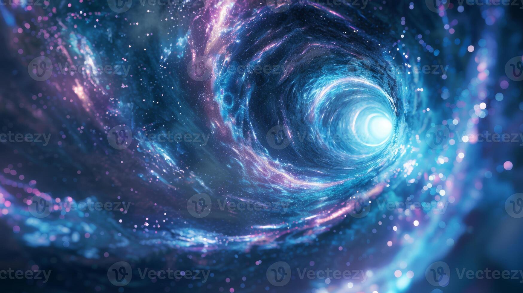 AI generated Surrealistic quantum wormhole, a spacetime bridge for futuristic space travel photo