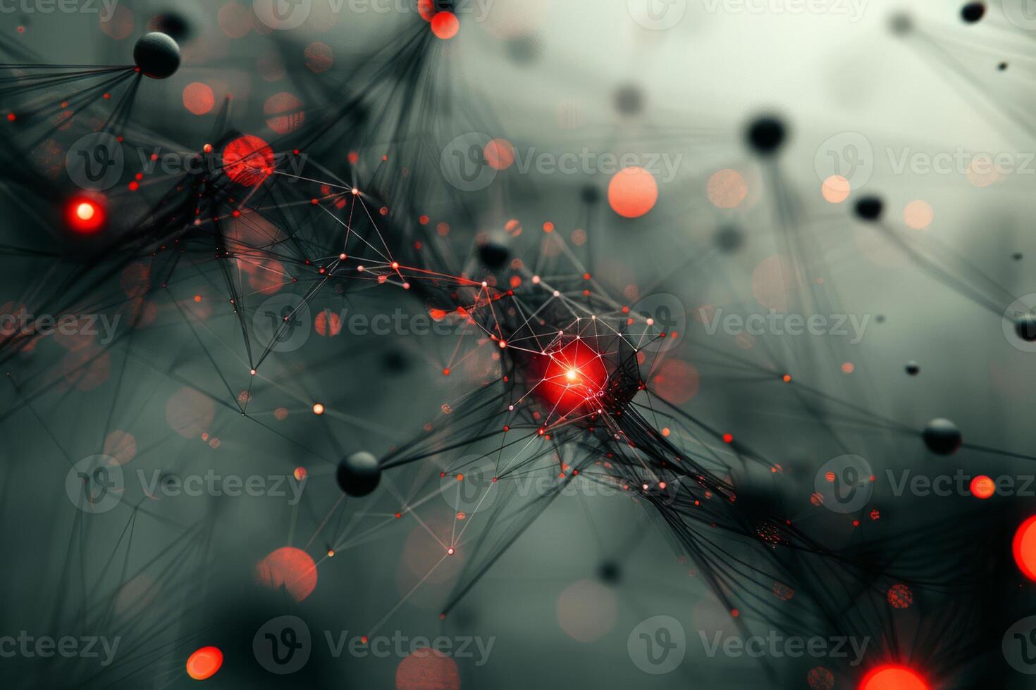 AI generated Digital Abstract for a network security service, visualizing network protection photo