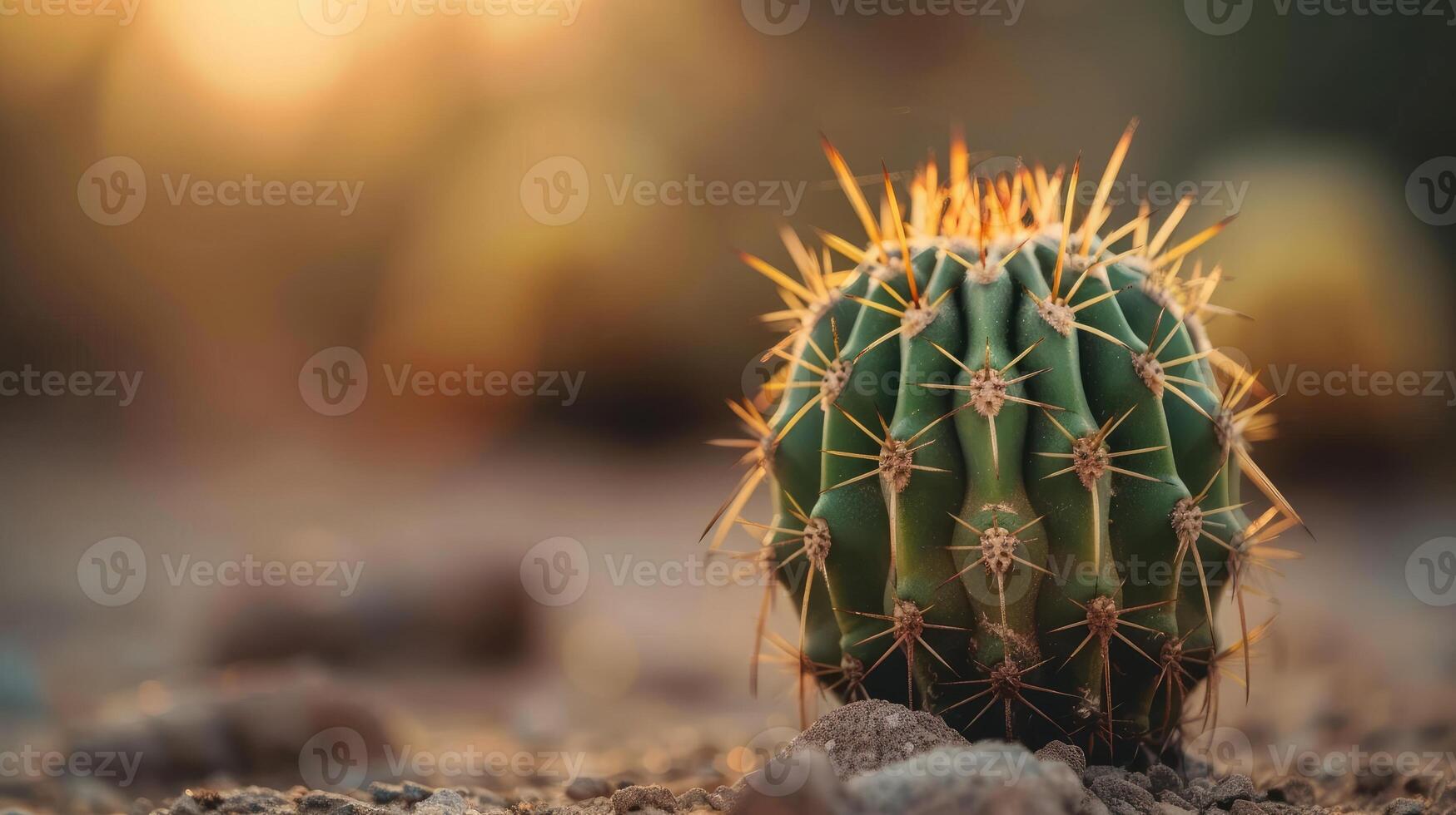 ai generado selectivo atención Disparo de un cactus con grande Picos. foto