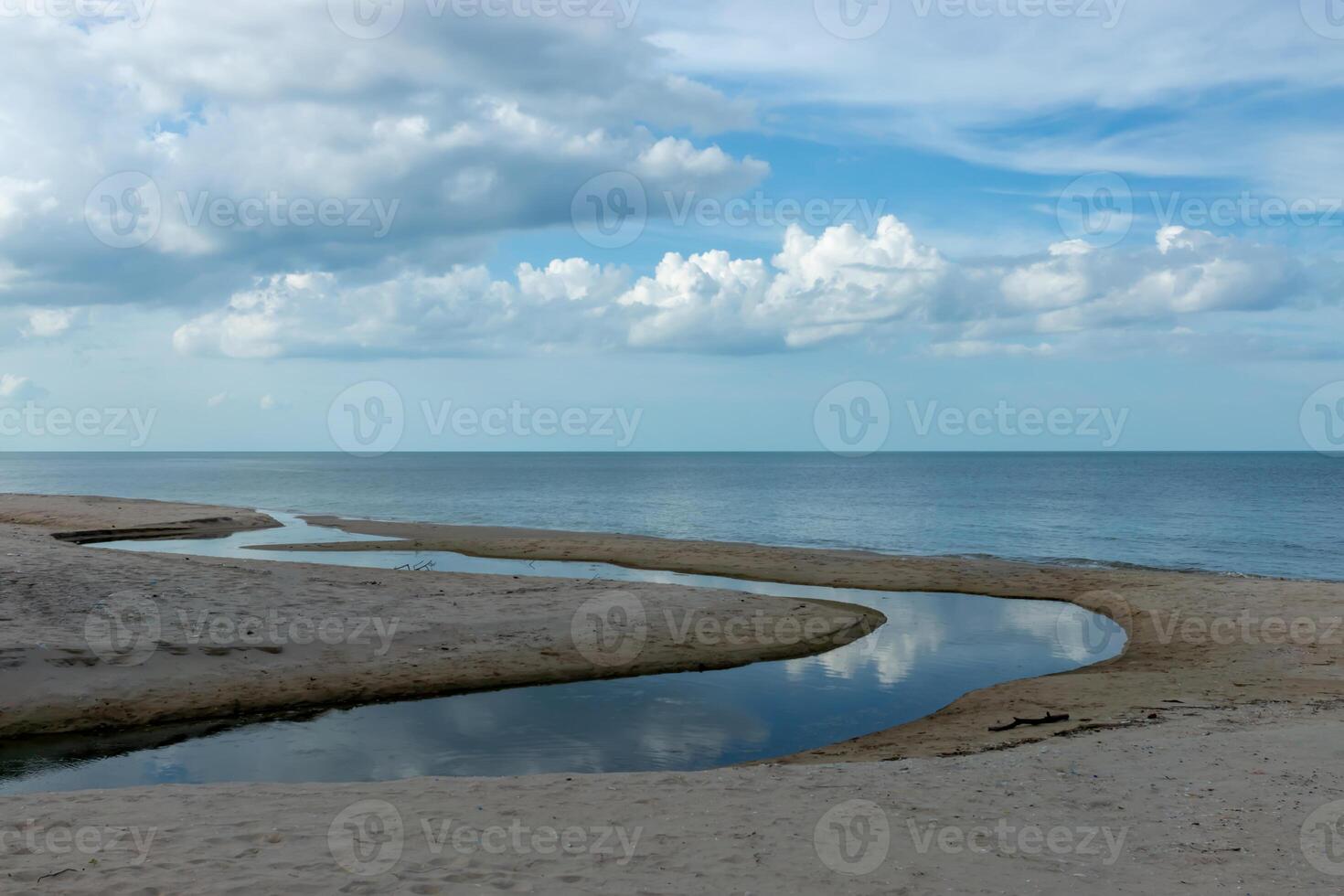 Dirty canal to the sea. photo