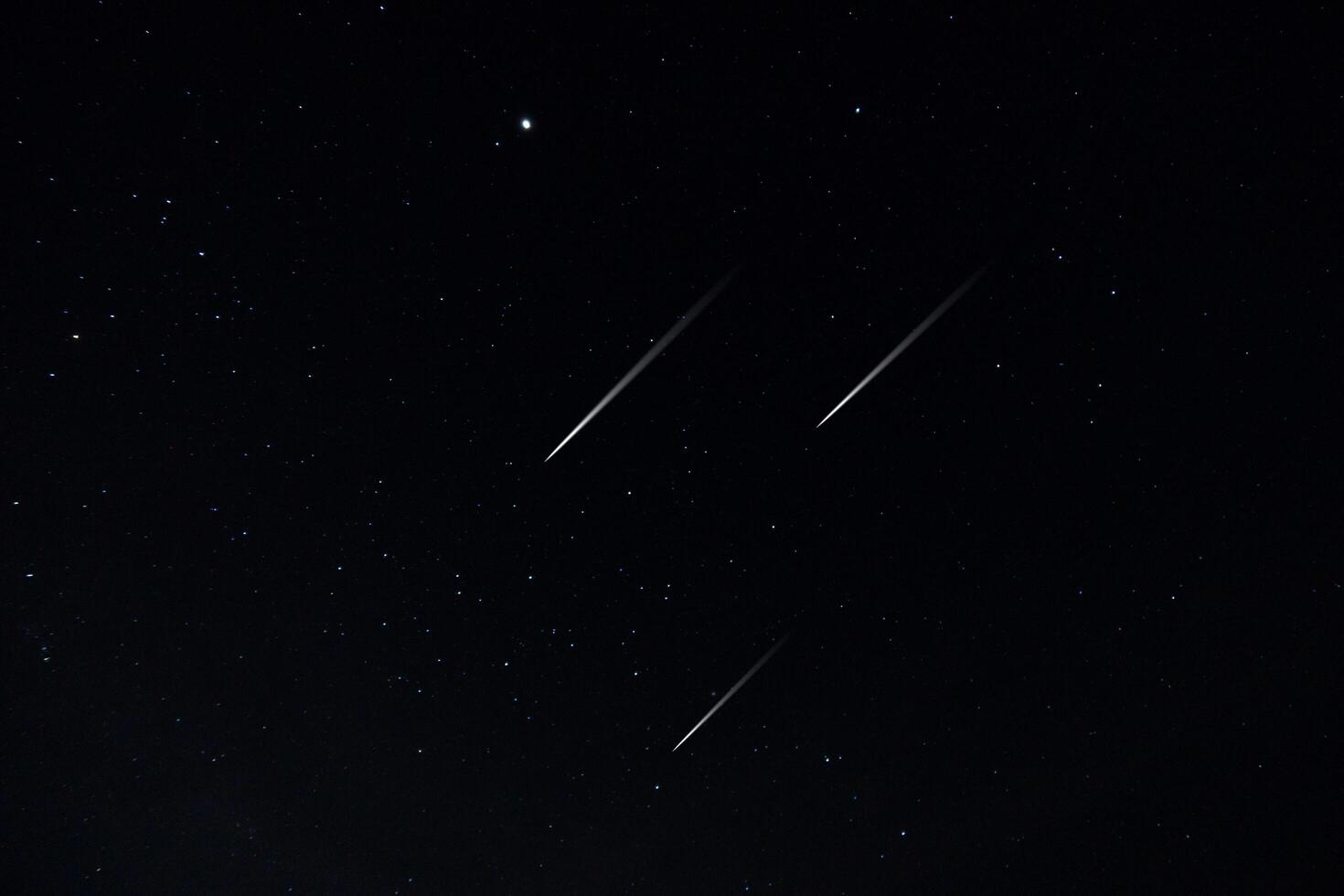 The star in dark night. photo