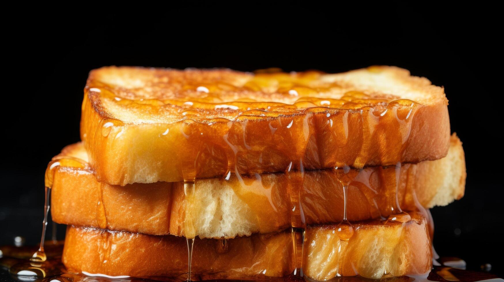 AI generated Enjoy the simplicity of a stack of buttered toast photo