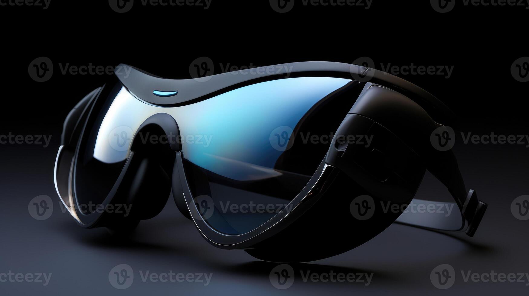 AI generated Black glasses for virtual reality photo