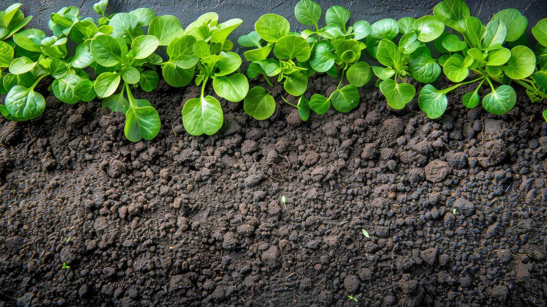 AI generated A Close Up of a Plant Growing Out of Dirt photo