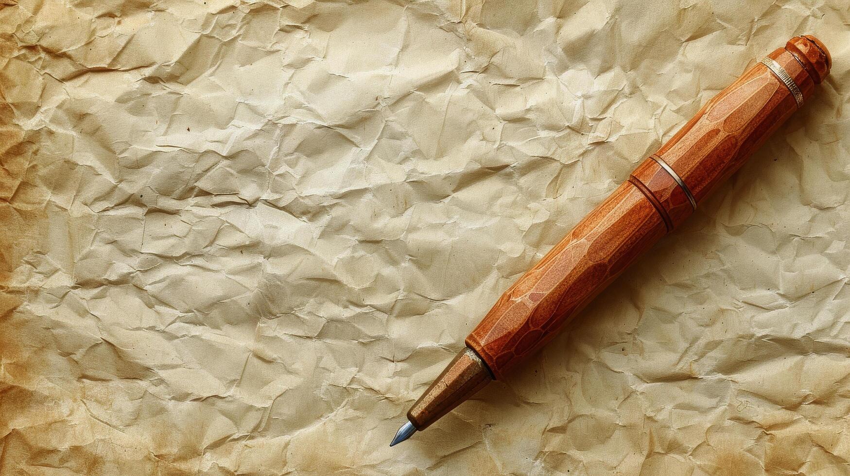 AI generated Pen Resting on Paper photo