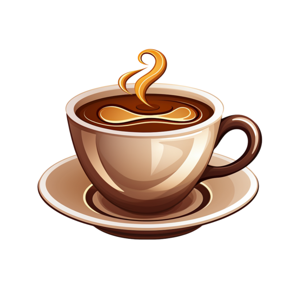 AI generated coffee cup isolated on transparent background   generative AI png