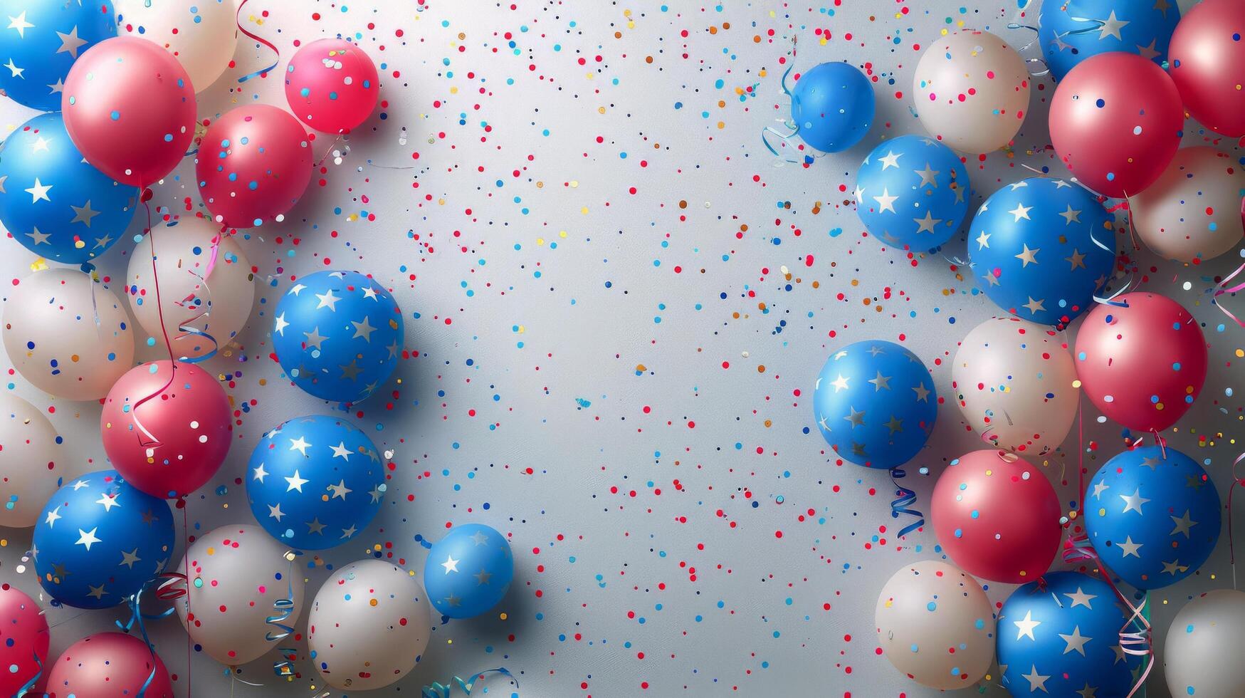 ai generado grupo de Navidad pelotas y estrellas en azul antecedentes foto