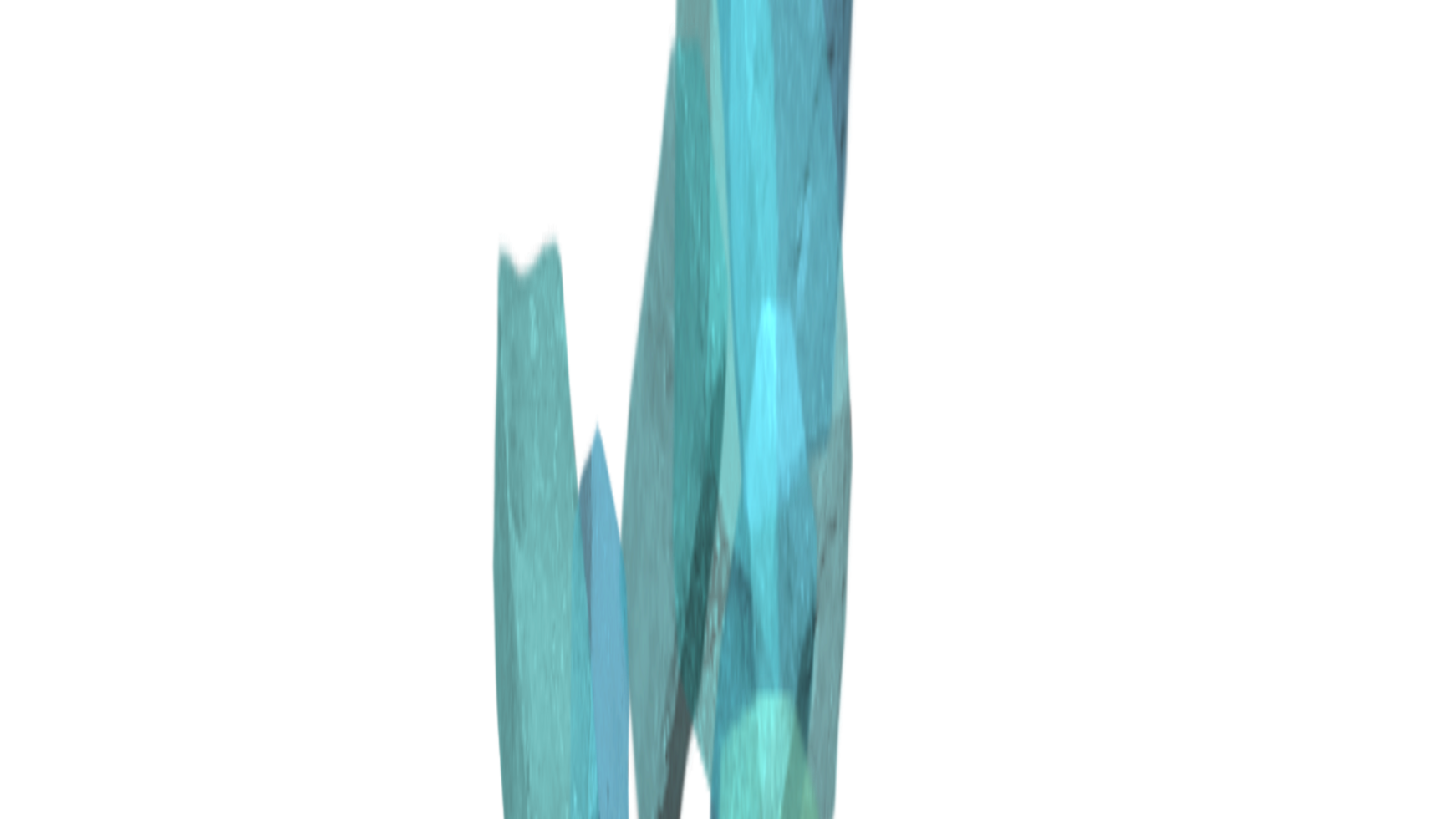 a blue crystal with a transparent background png