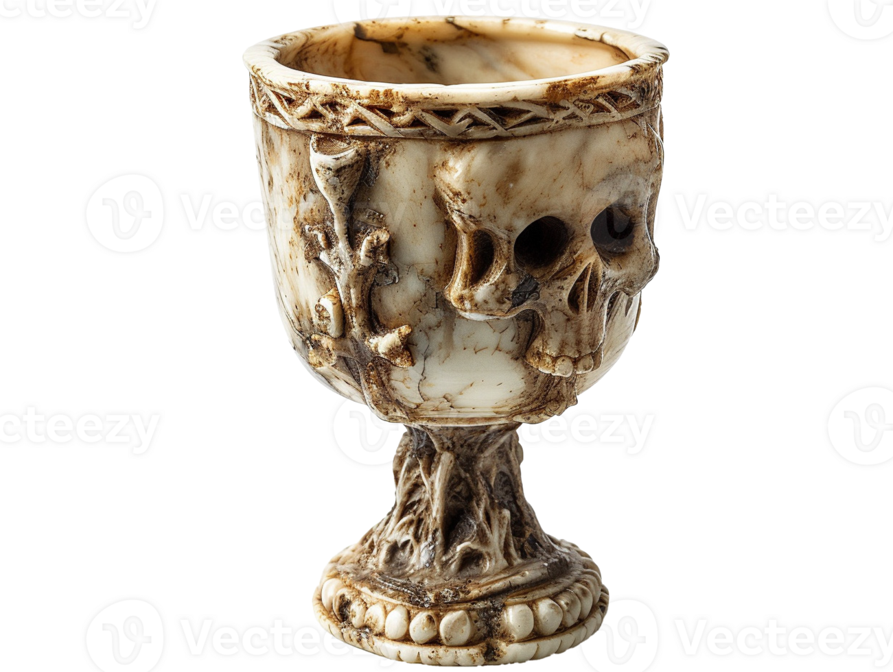 AI generated isolated bone goblet png