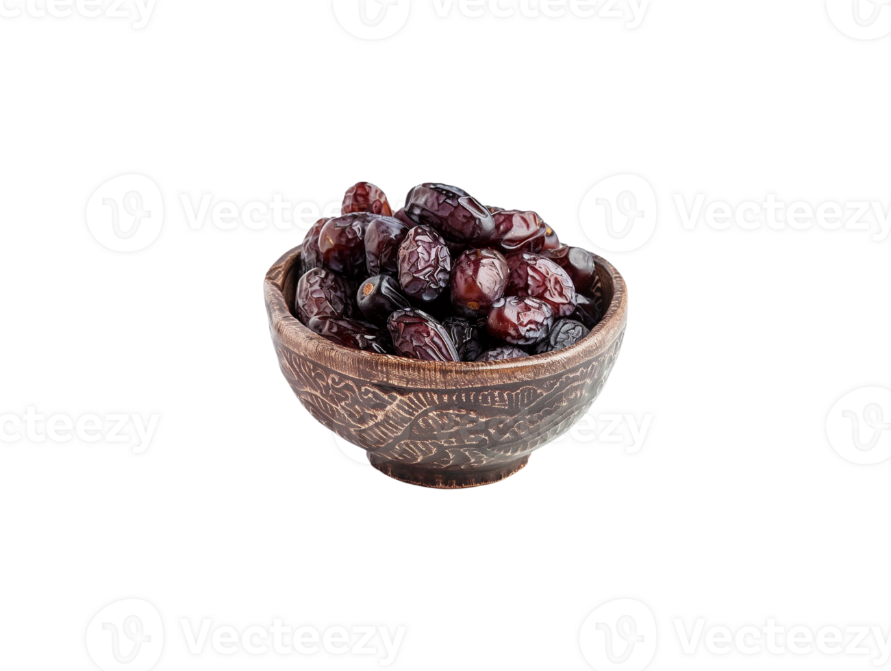 AI generated a bowl of date fruits png