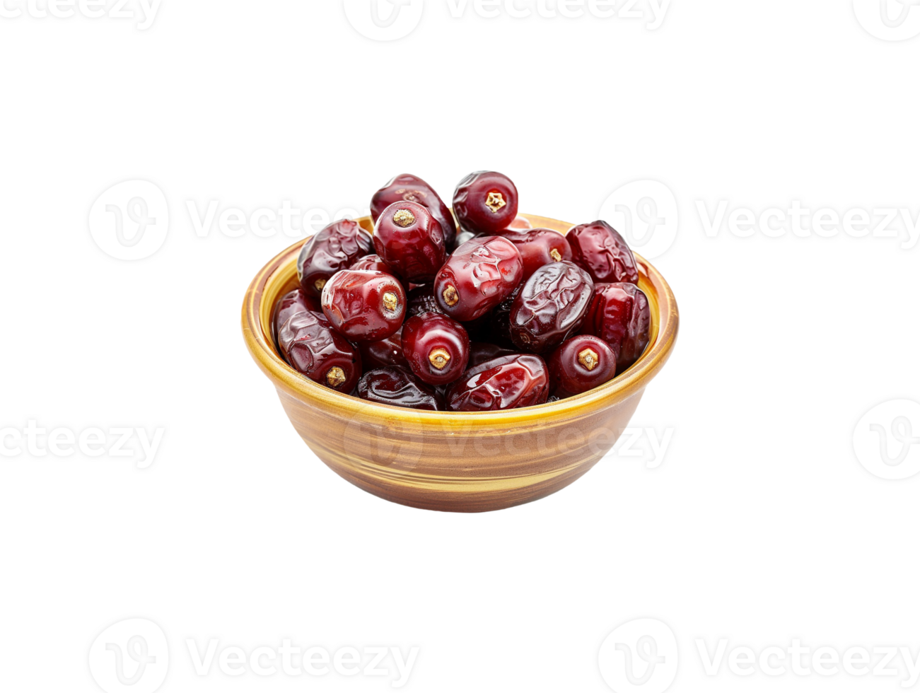 AI generated a bowl of date fruits png