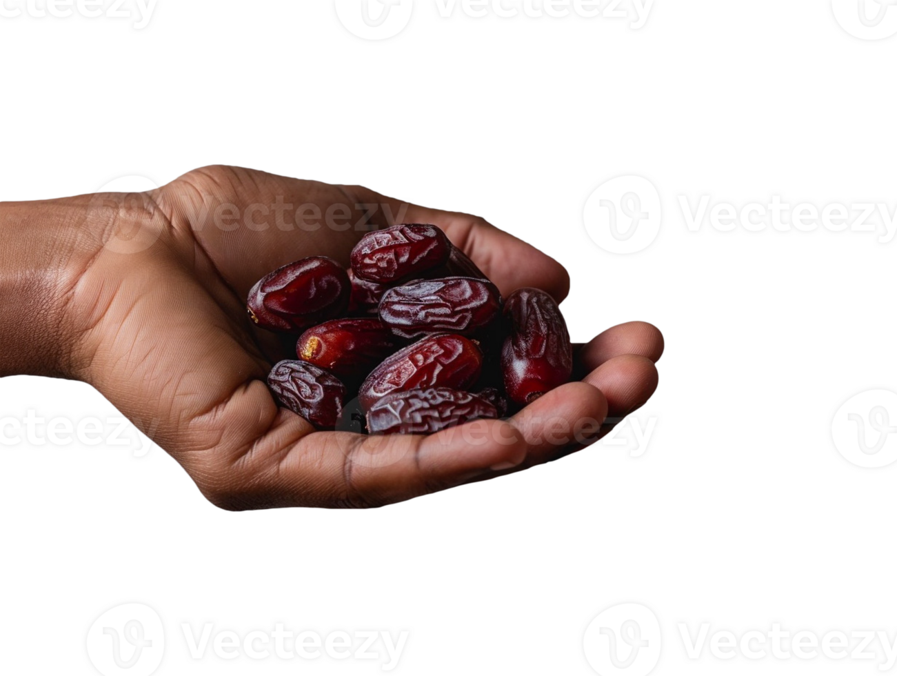 AI generated a handful of date fruits png