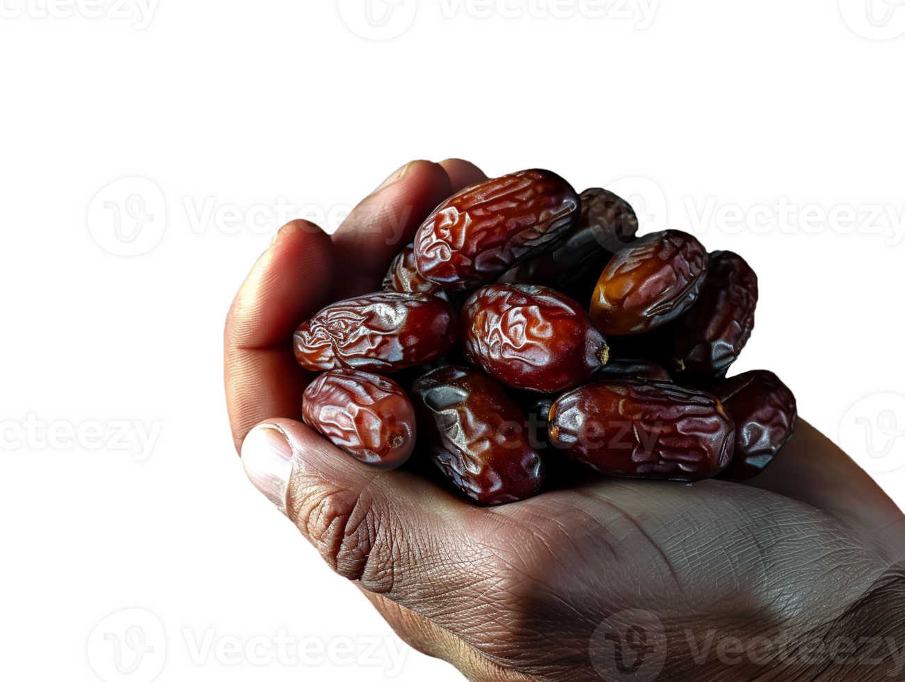 AI generated a handful of date fruits png
