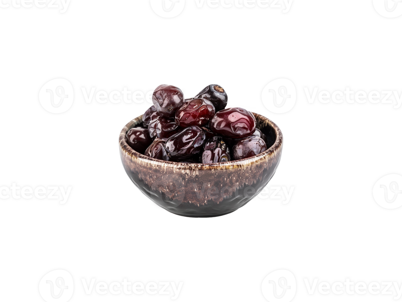 AI generated a bowl of date fruits png