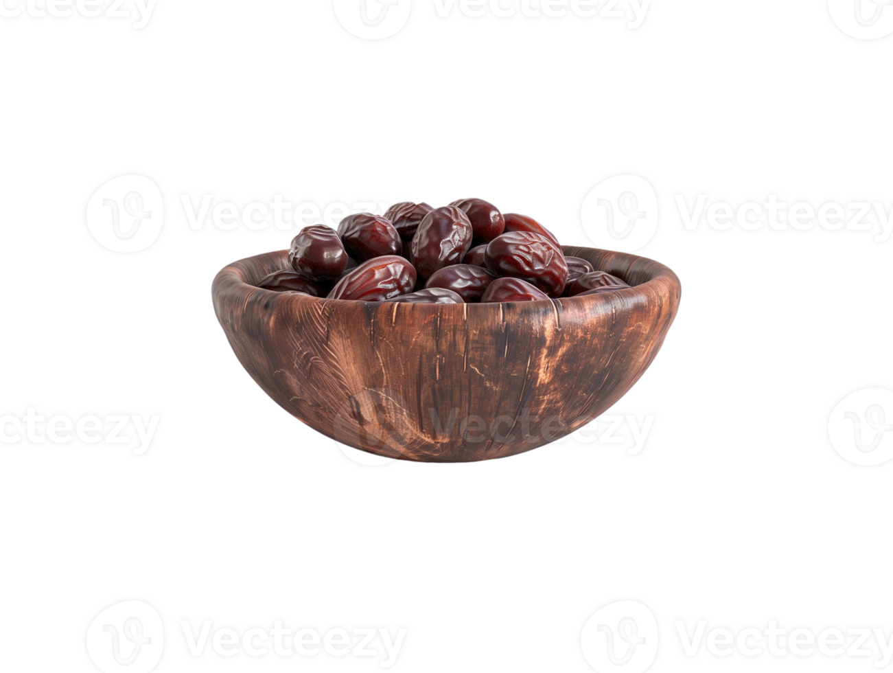 AI generated a bowl of date fruits png