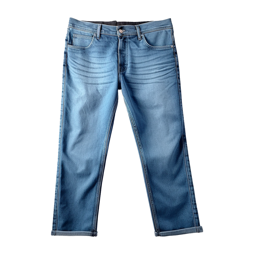 AI generated Blue jeans isolated on transparent background png