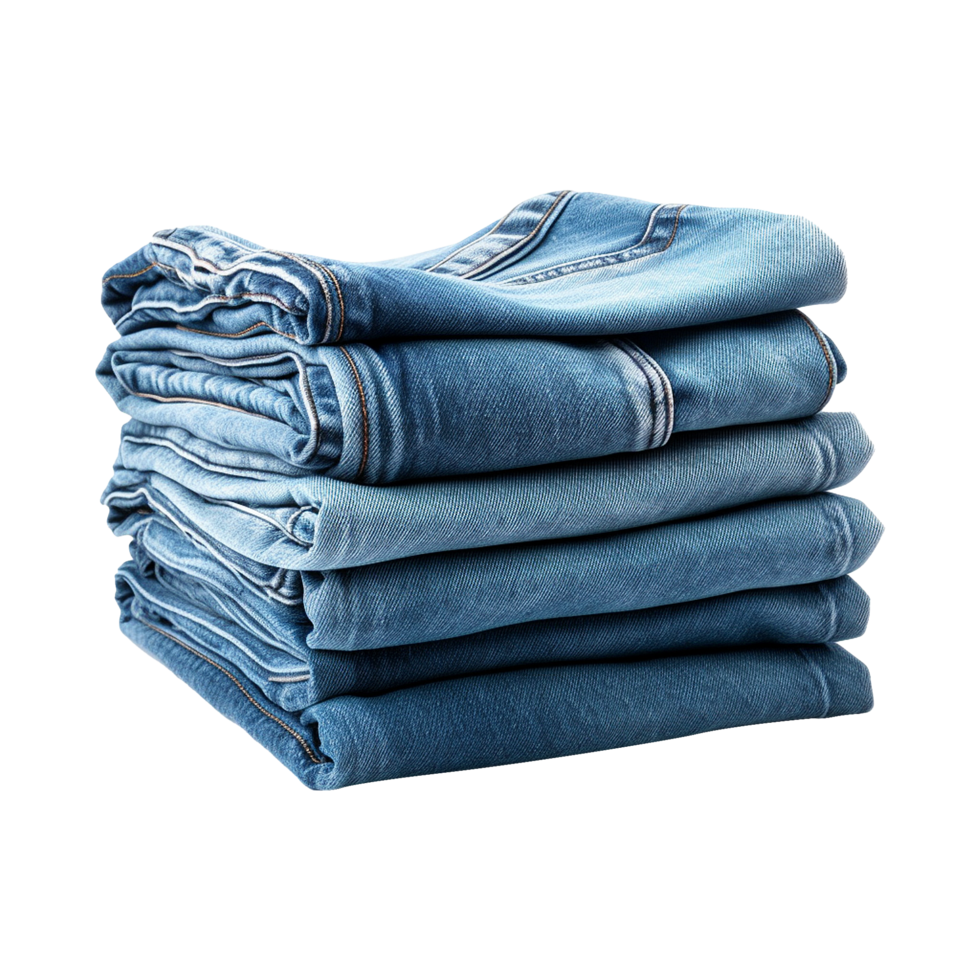 AI generated Blue jeans isolated on transparent background png