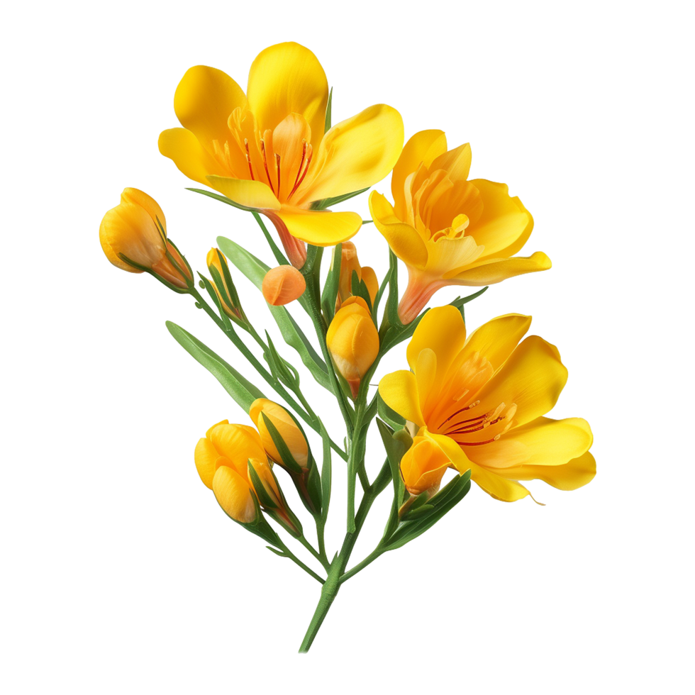 AI generated Freesia flower isolated on transparent background png