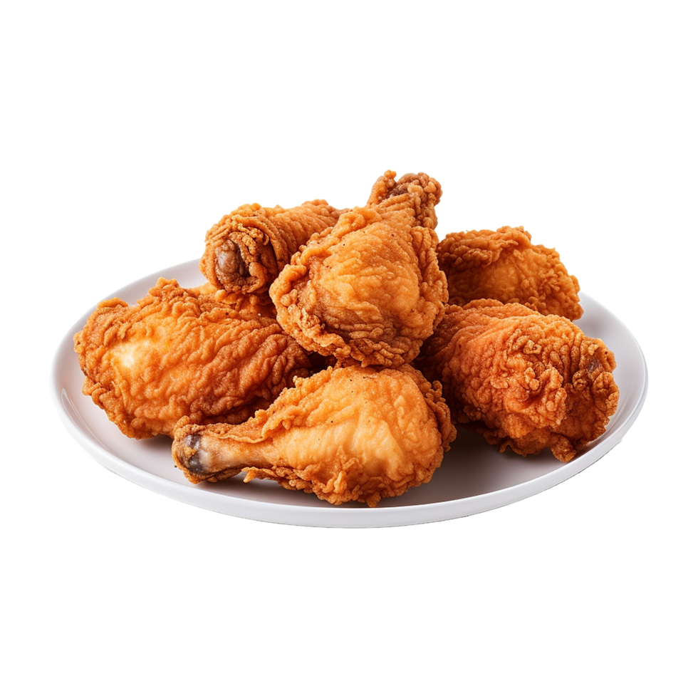 AI generated Fried chicken png isolated on transparent background