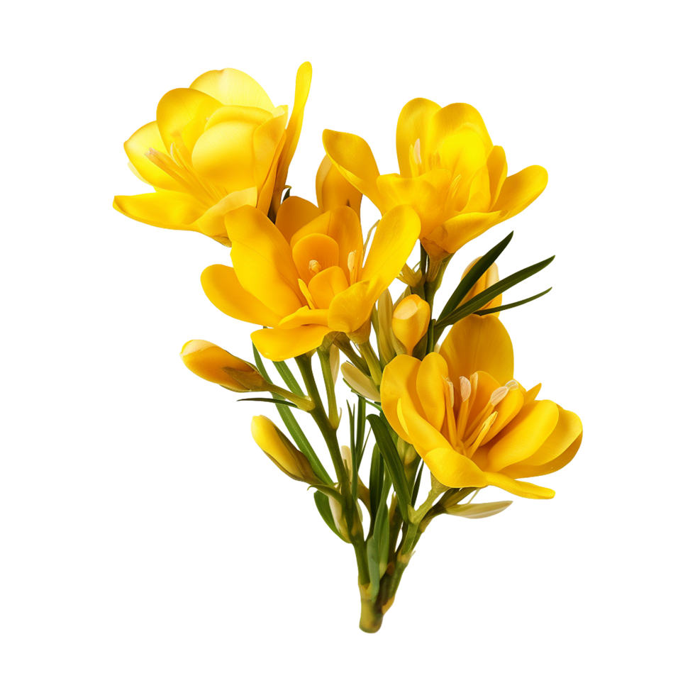 AI generated Freesia flower isolated on transparent background png