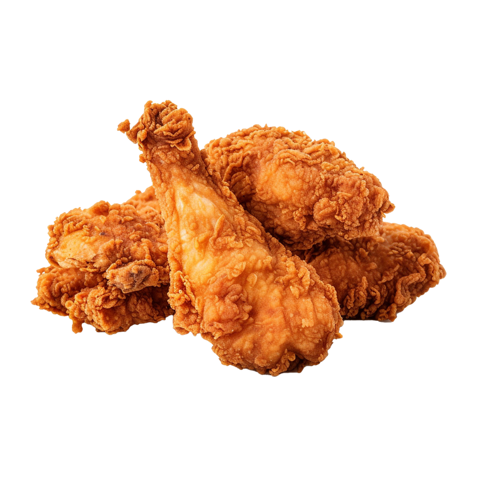 AI generated Fried chicken png isolated on transparent background