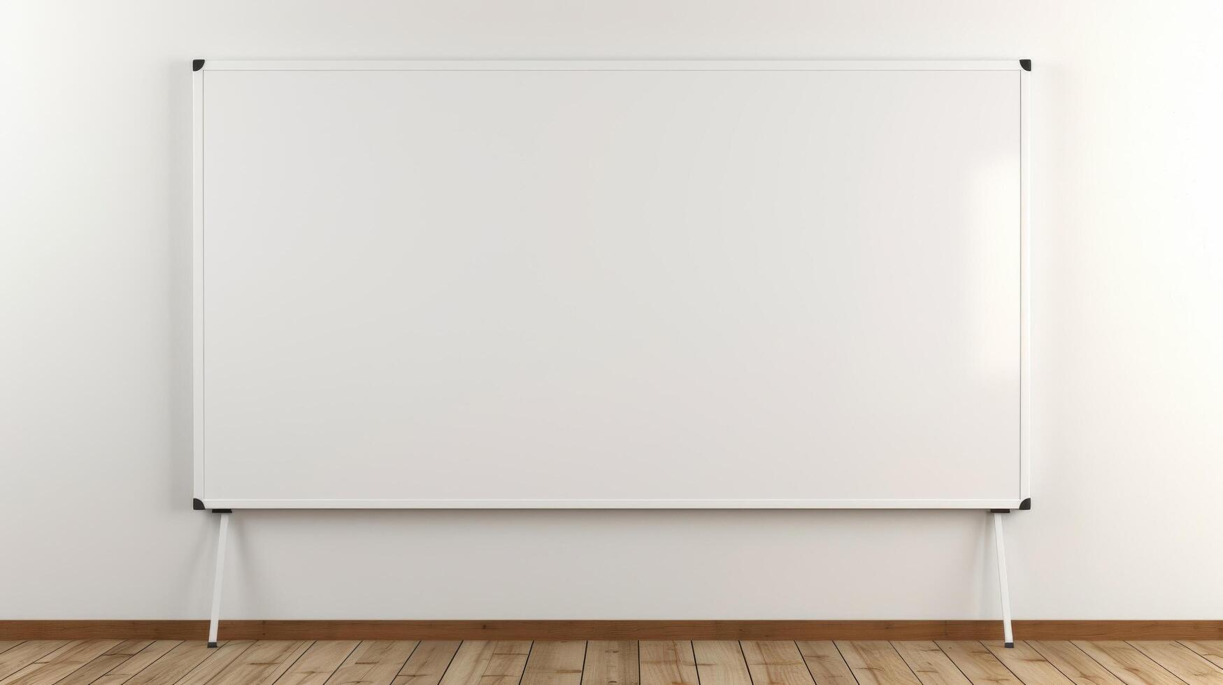 AI generated Clean whiteboard, ready for ideas photo