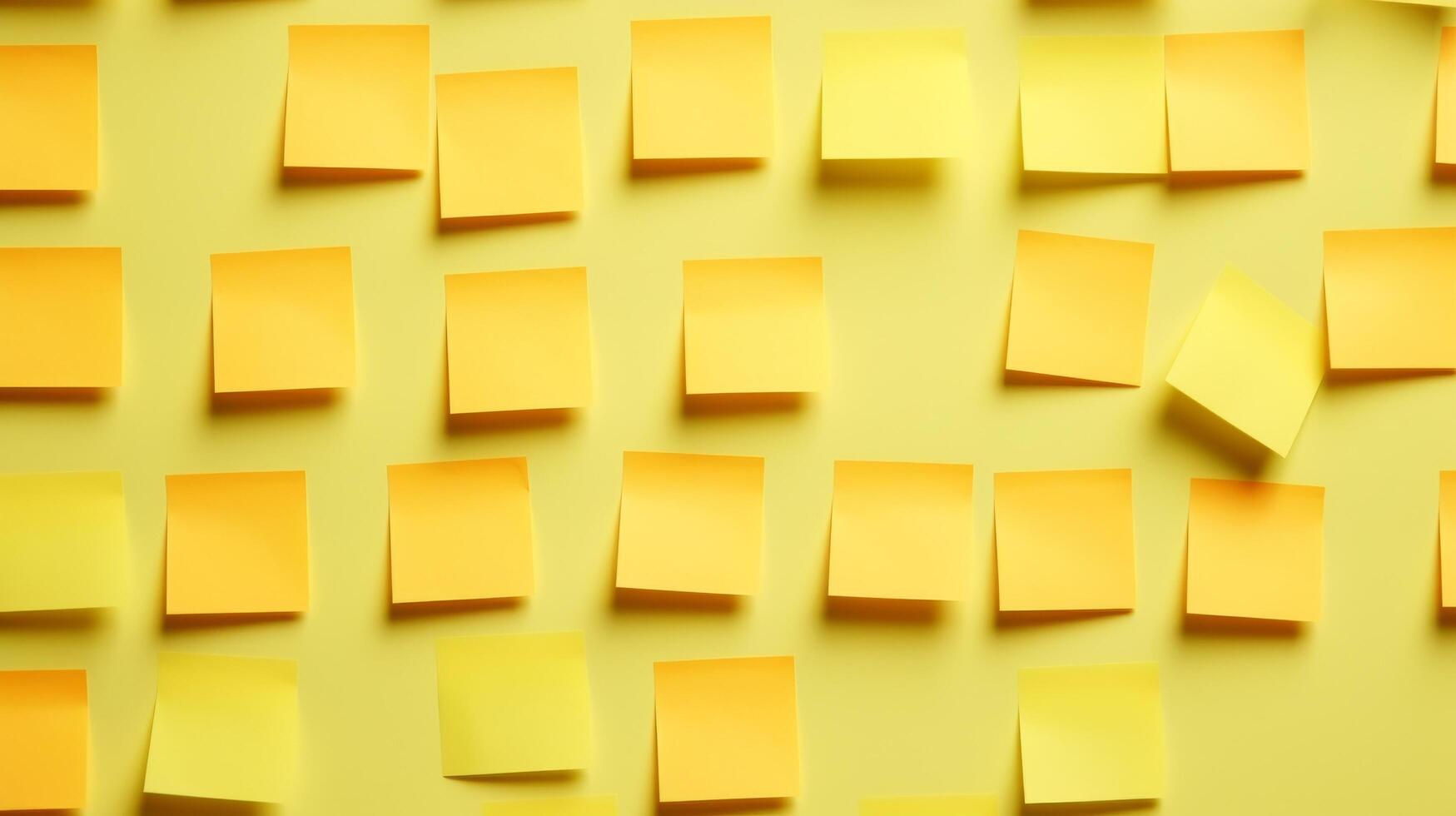 AI generated Blank sticky notes aligned in a precise grid photo