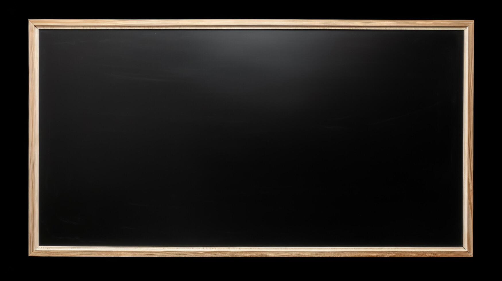 AI generated Blank and spotless chalkboard, perfect for writing photo