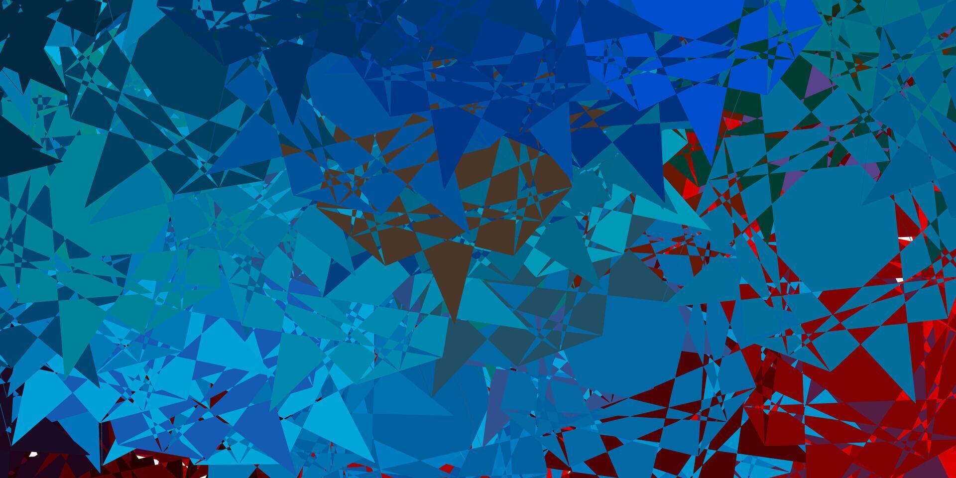 Light Blue, Red vector texture with random triangles.