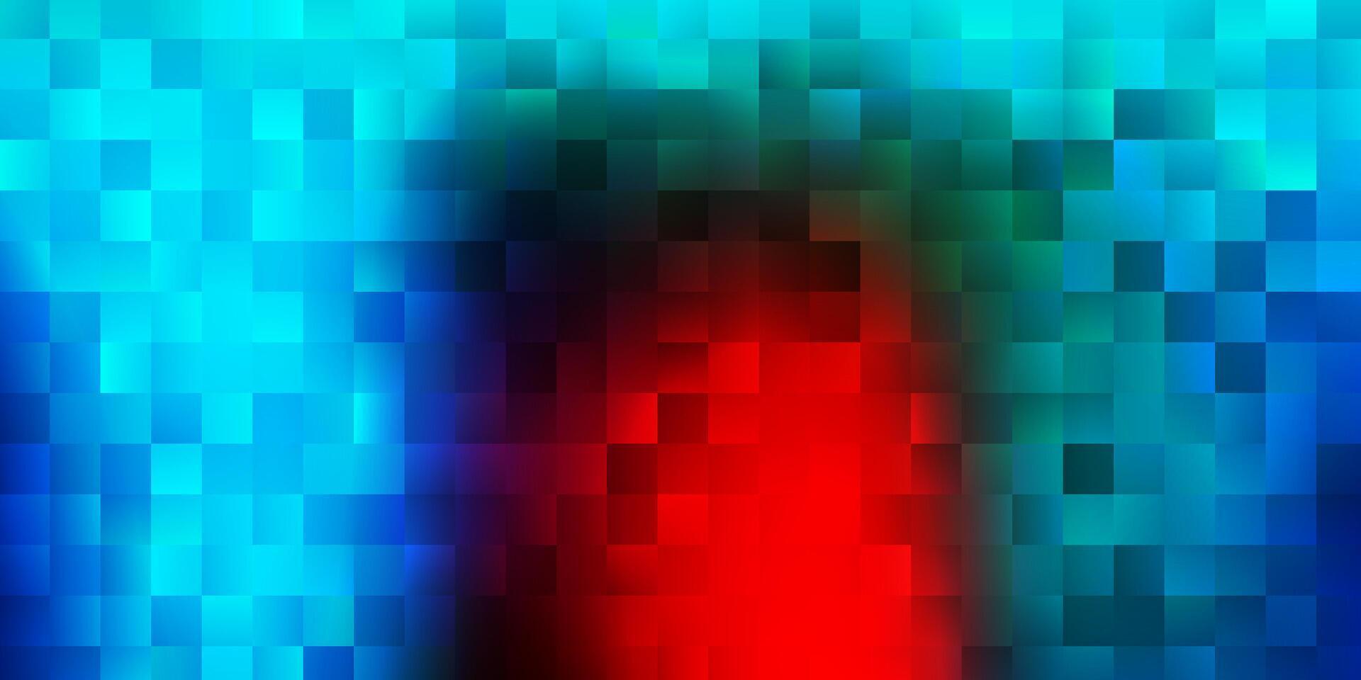 Light blue, red vector pattern with rectangles.