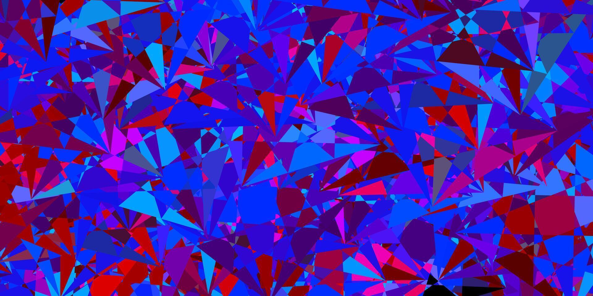 Dark Blue, Red vector background with triangles.