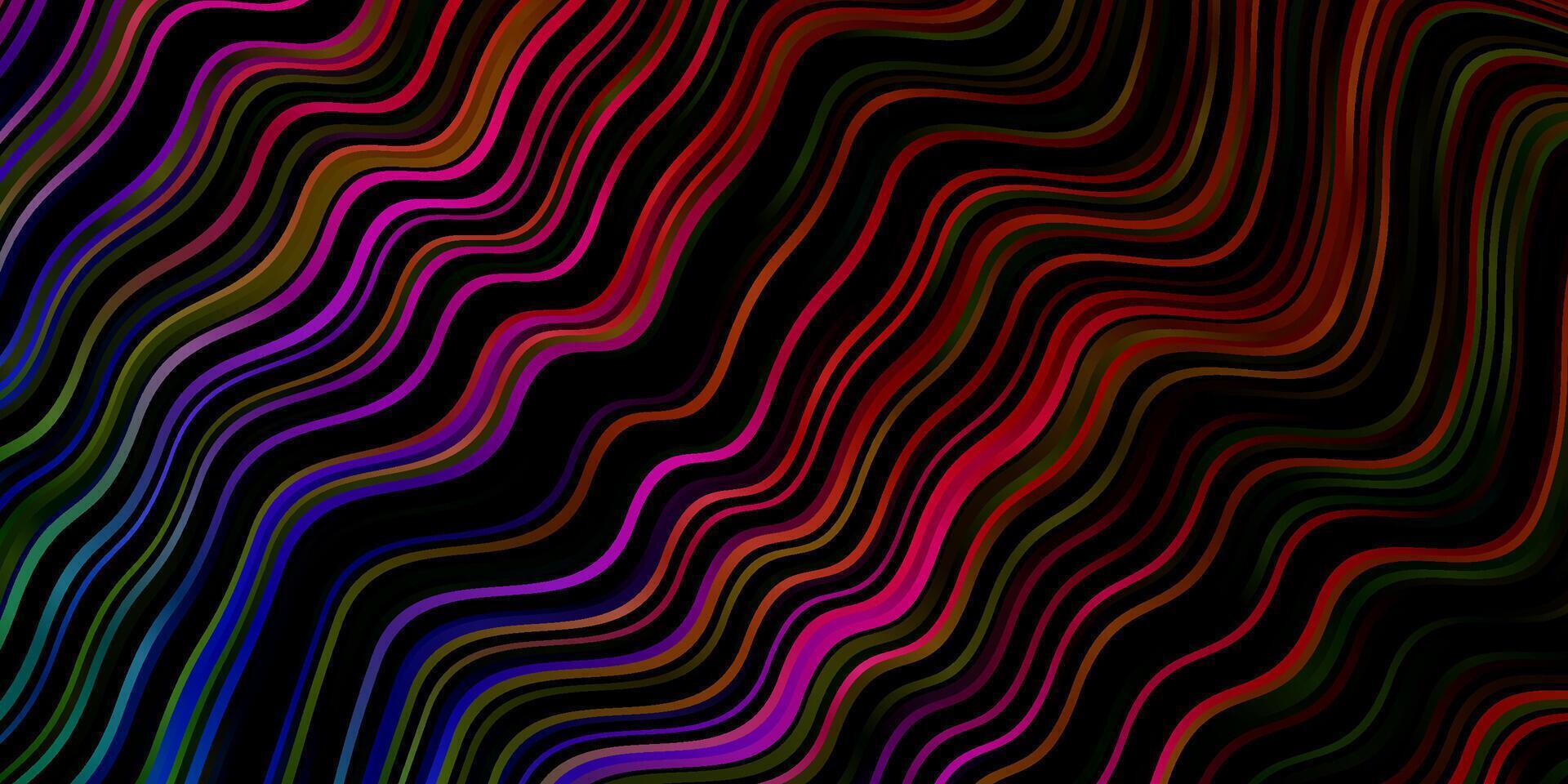 Dark Pink, Green vector backdrop with bent lines.