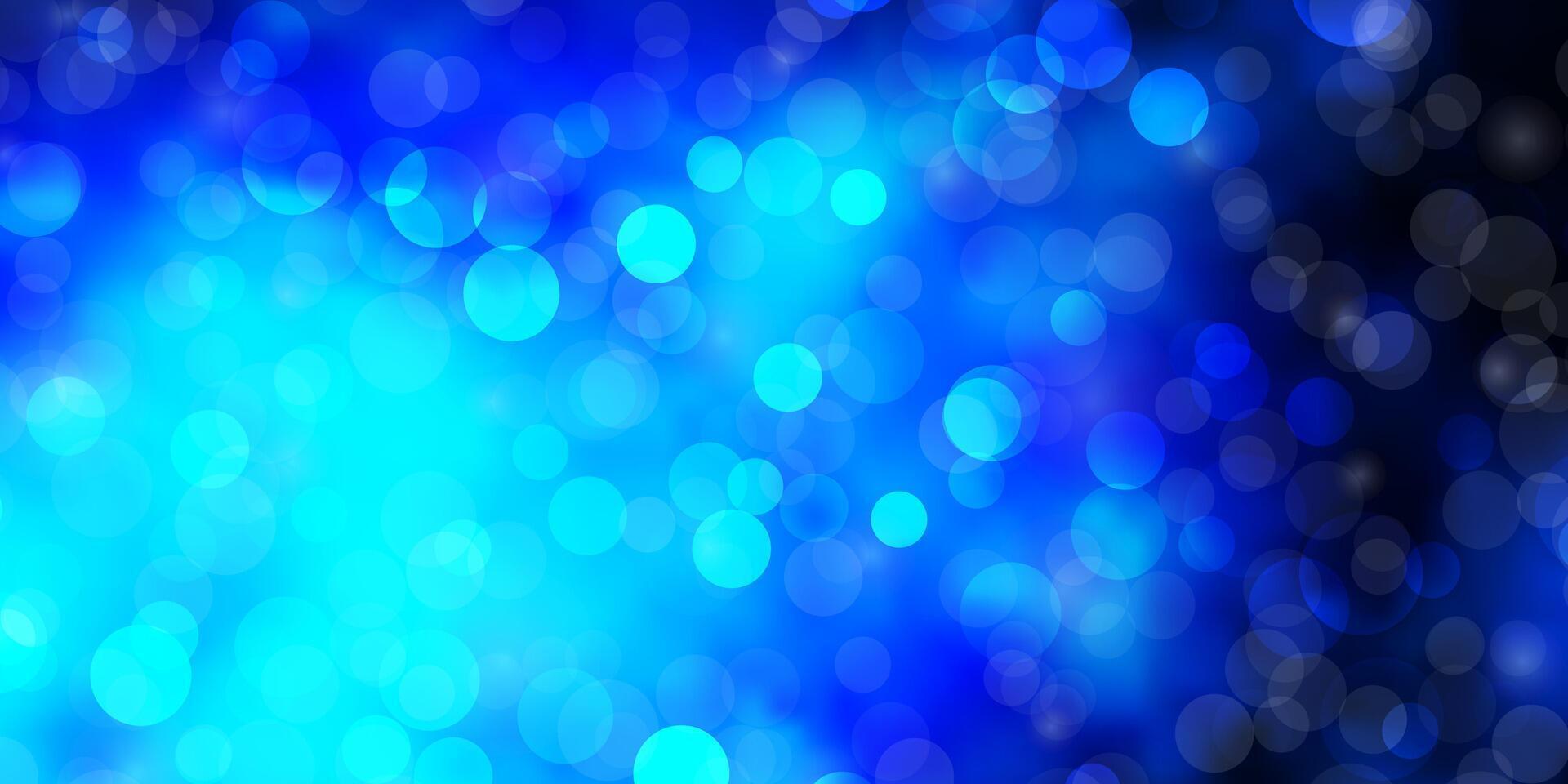 Dark BLUE vector background with circles.