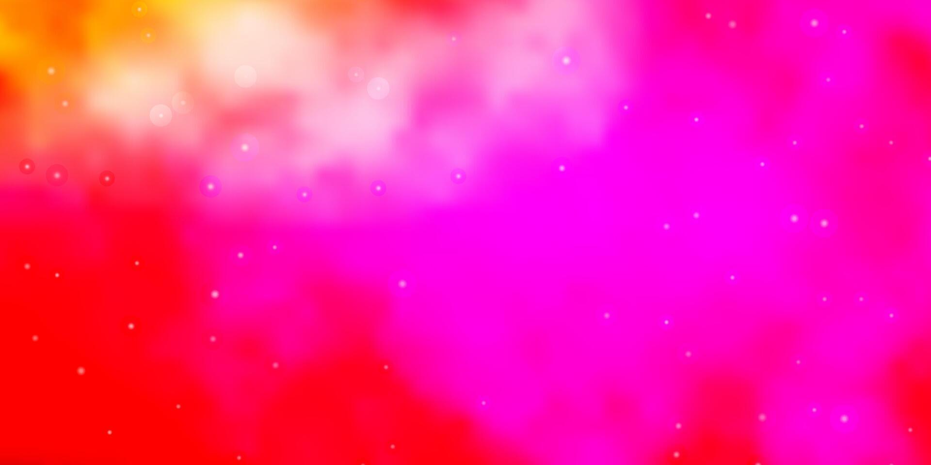 Fondo de vector de color rosa claro, amarillo con estrellas de colores.