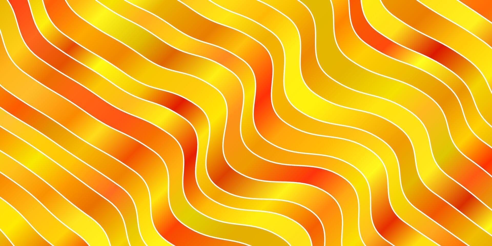 Light Pink, Yellow vector background with curves.