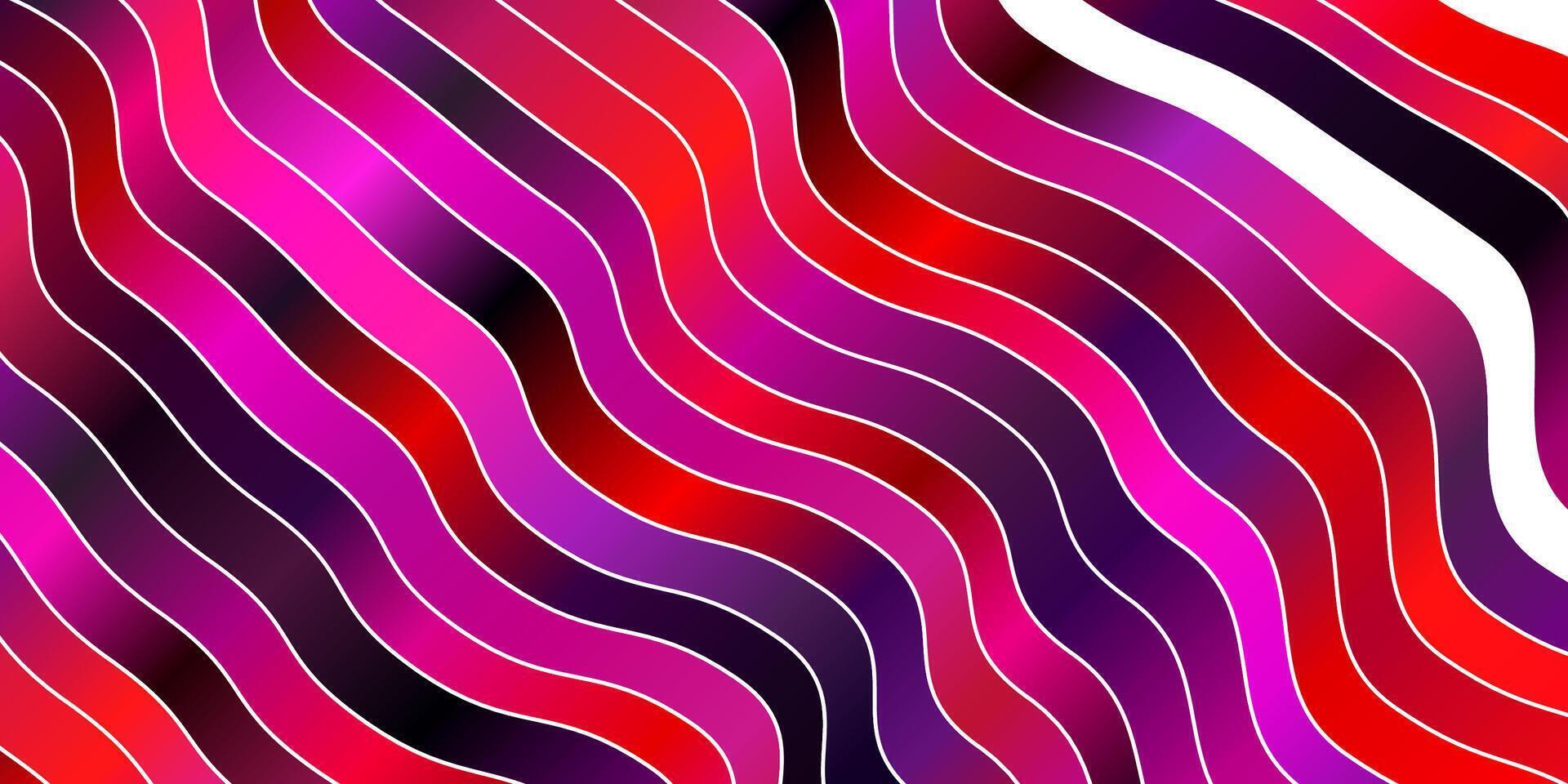 Dark Pink, Yellow vector pattern with curved lines.