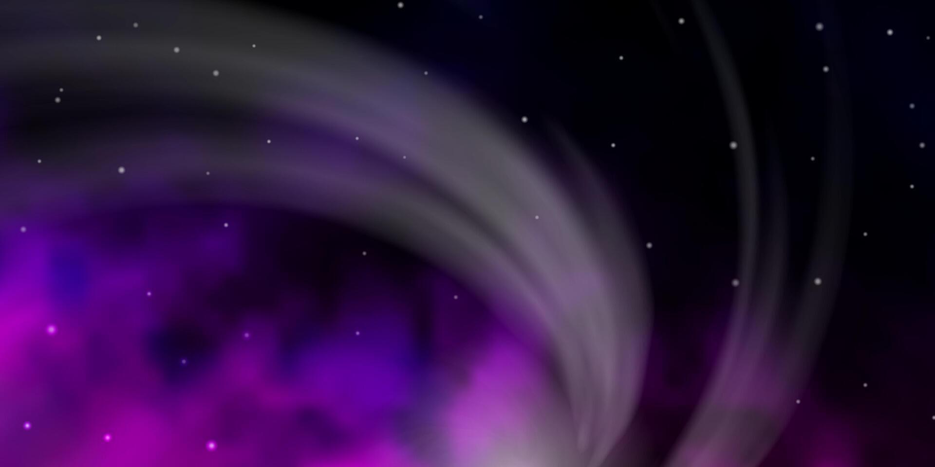 textura de vector púrpura oscuro, rosa con hermosas estrellas.